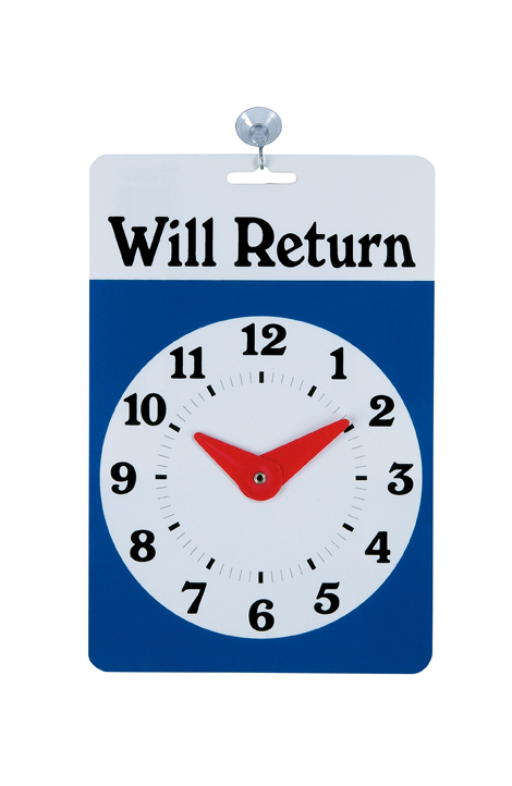 Will Return clock-sign