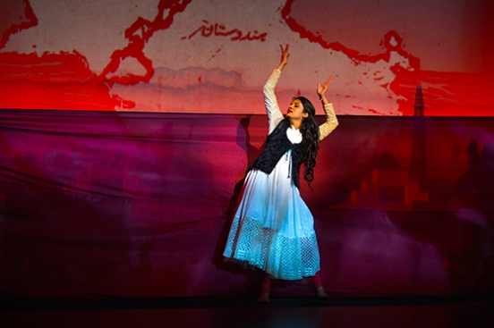 Krystal Kiran as ensemble dancer. Photo by Kevin Berne for Berkeley Rep.